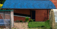 Полуарочный навес 4,5 x 8,2 из мягкой кровли
